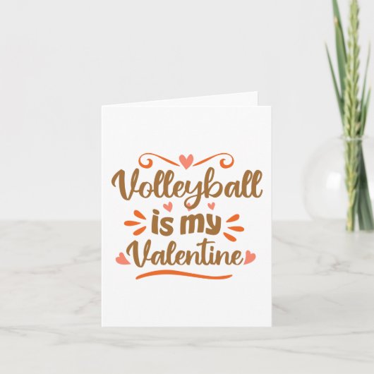 Volleyball is my Valentine Funny Valentine's Day G Karte (Vorderseite)