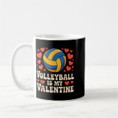 Volleyball Is My Valentine Romantic Valentines Day Kaffeetasse (Links)