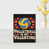 Volleyball Is My Valentine Romantic Valentines Day Karte (Gelbe Blume)