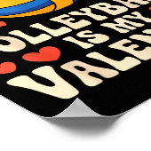 Volleyball Is My Valentine Romantic Valentines Day Poster (Ecke)