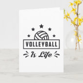 Volleyball ist ein Volleyball-Geschenk für den Str Karte (Gelbe Blume)