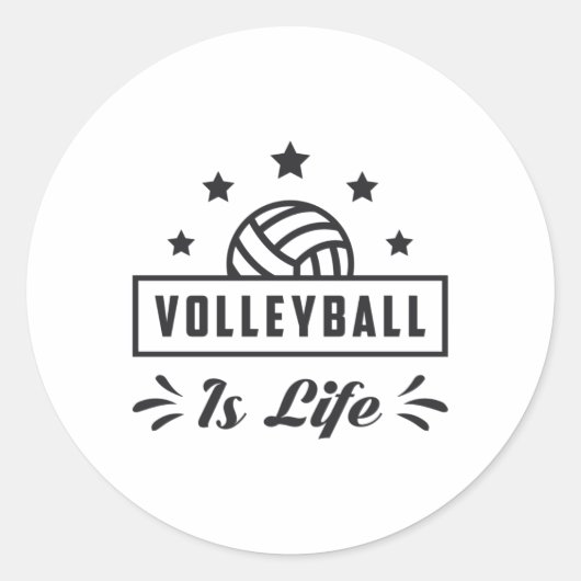 Volleyball ist ein Volleyball-Geschenk für den Str Runder Aufkleber (Vorderseite)