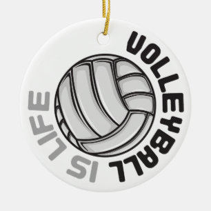 Volleyball ist Leben Keramik Ornament