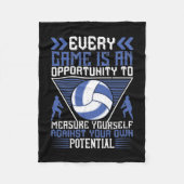 Volleyball - Jedes Spiel ist eine Gelegenheit Fleecedecke (Vorderseite)