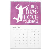 Volleyball-Junkie-Inspirationen Kalender (Jan 2027)