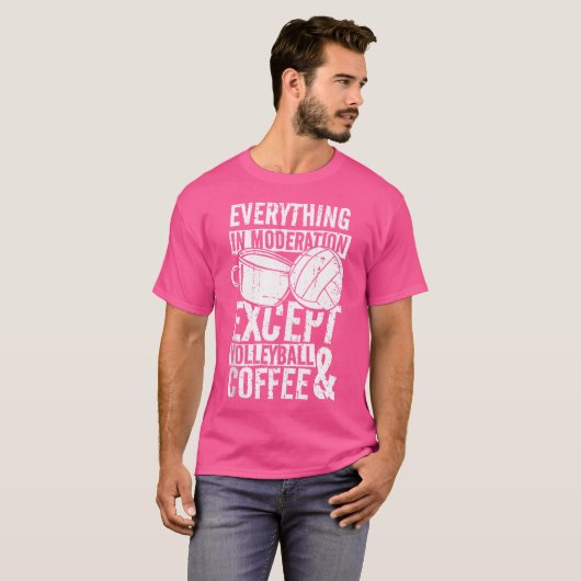 Volleyball-Kaffee T-Shirt (Vorne ganz)