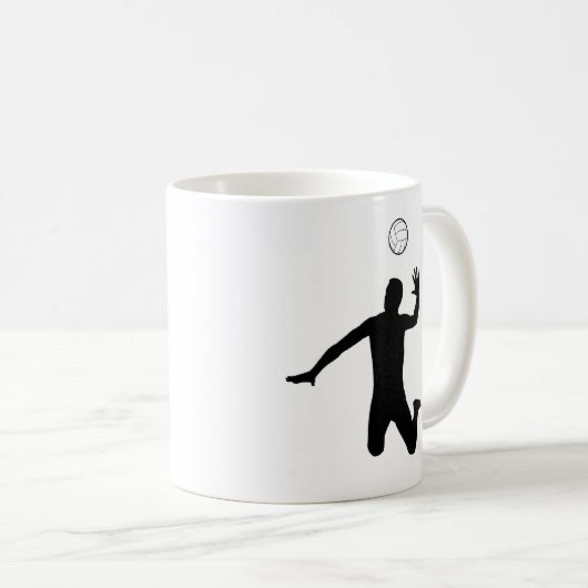 Volleyball Kaffeetasse (VorderseiteRechts)
