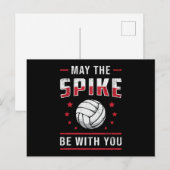 Volleyball kann der Spike mit dir sein Retro-Spiel Postkarte (Vorne/Hinten)