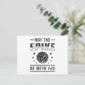 Volleyball kann der Spike sein mit dir Retro Gesch Postkarte (Stehend Vorderseite)