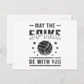Volleyball kann der Spike sein mit dir Retro Gesch Postkarte (Vorne/Hinten)