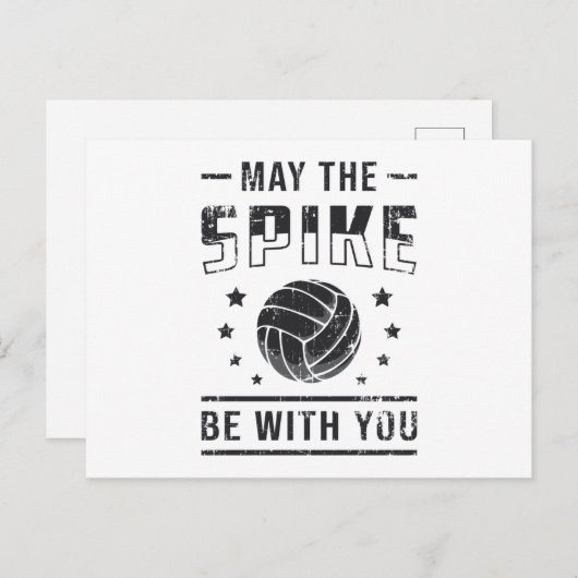 Volleyball kann der Spike sein mit dir Retro Gesch Postkarte (Vorne/Hinten)