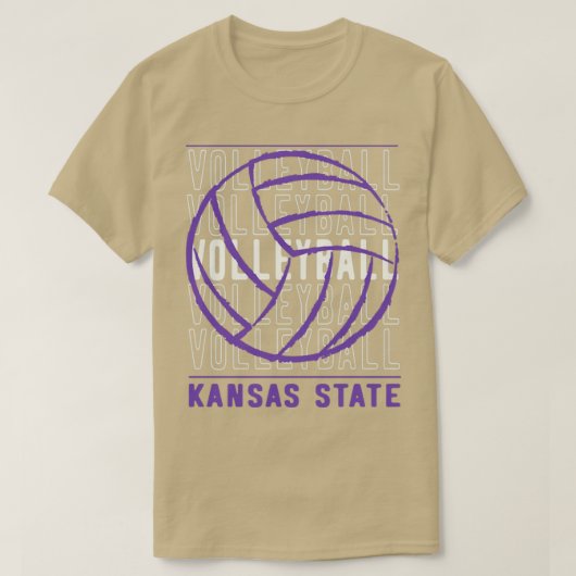 Volleyball Kansas Staat T-Shirt (Design vorne)