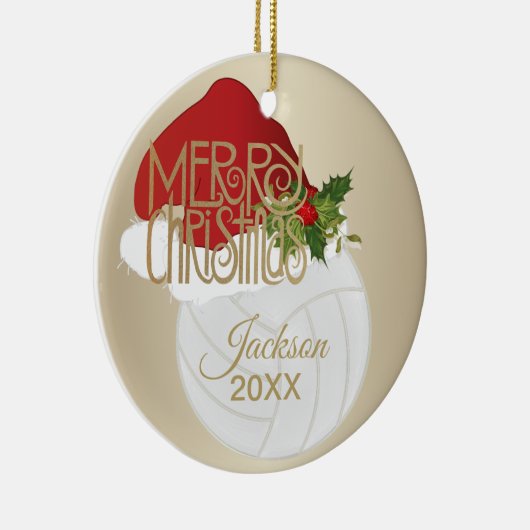 🎄 Volleyball 🏐 Keramik Ornament (Rechts)