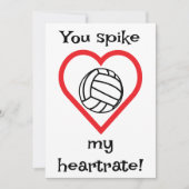 Volleyball Kinder Klassenzimmer Valentine Ferienka Feiertagskarte (Vorderseite)