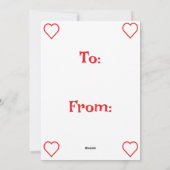 Volleyball Kinder Klassenzimmer Valentine Ferienka Feiertagskarte (Rückseite)