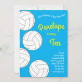 Volleyball Kindergeburtstag Partys Sports Einladung (Vorderseite)