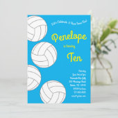 Volleyball Kindergeburtstag Partys Sports Einladung (Stehend Vorderseite)