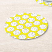 Volleyball Kindergeburtstag Partys Sports Runder Pappuntersetzer (Angewinkelt)