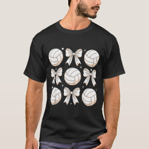 Volleyball Kokette Bogen Volleyball Mama Schwester T-Shirt
