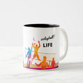 Volleyball Laife Zweifarbige Tasse