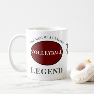Volleyball Legende Monogram Geburtstag hinzufügen Kaffeetasse