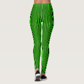 Volleyball-Leggings mit schwarzem und neongrünem S Leggings (Rückseite)