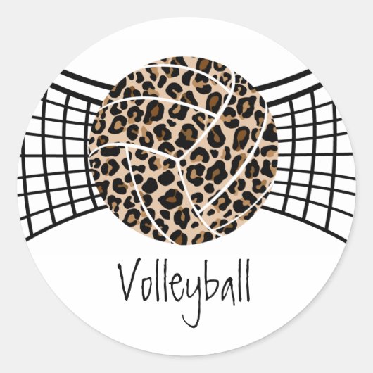 Volleyball Leopard Stickers (Vorderseite)