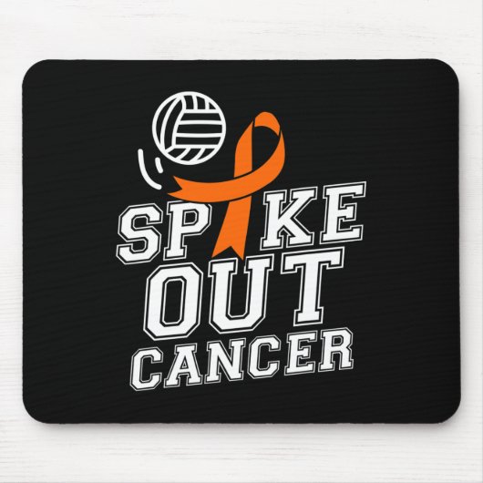 Volleyball Leukämie Krebsbewusstsein Mousepad (Vorne)