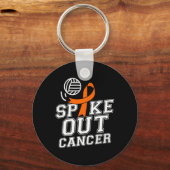 Volleyball Leukämie Krebsbewusstsein Schlüsselanhänger (Vorderseite)