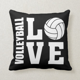 Volleyball Liebe Black Kissen