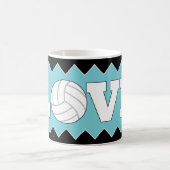 Volleyball LIEBE Custom Colour Fun Kaffee Tasse (Mittel)