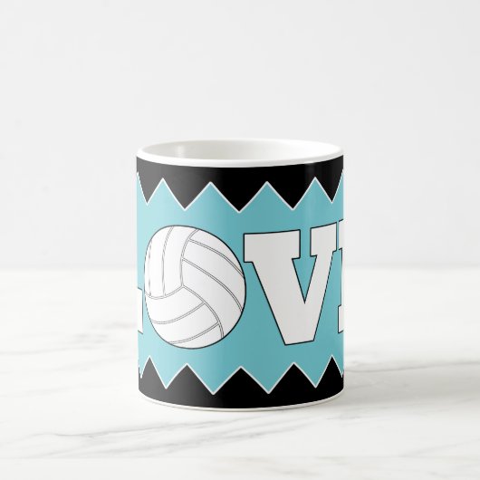 Volleyball LIEBE Custom Colour Fun Kaffee Tasse (Mittel)