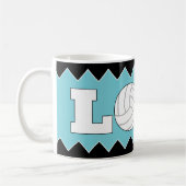 Volleyball LIEBE Custom Colour Fun Kaffee Tasse (Links)
