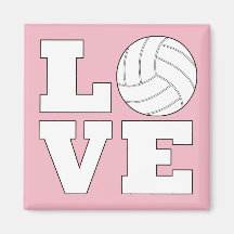 Volleyball-Liebe - Farbvolleyball-Magnet