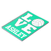 Volleyball-Liebe für Volleyball-Spieler und -Fans Notizblock (Linke Seite)