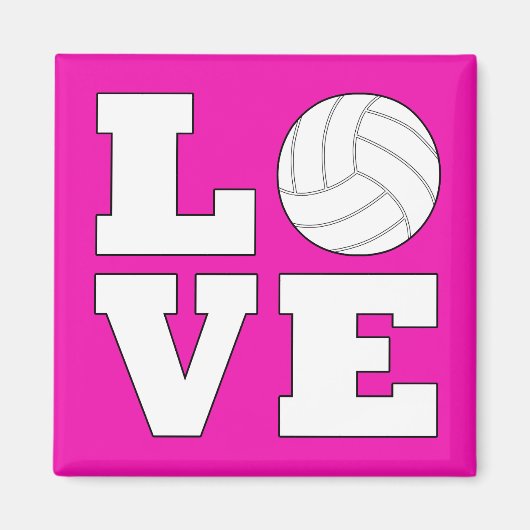 Volleyball-LIEBE Kühlschrankmagnet (Vorne)