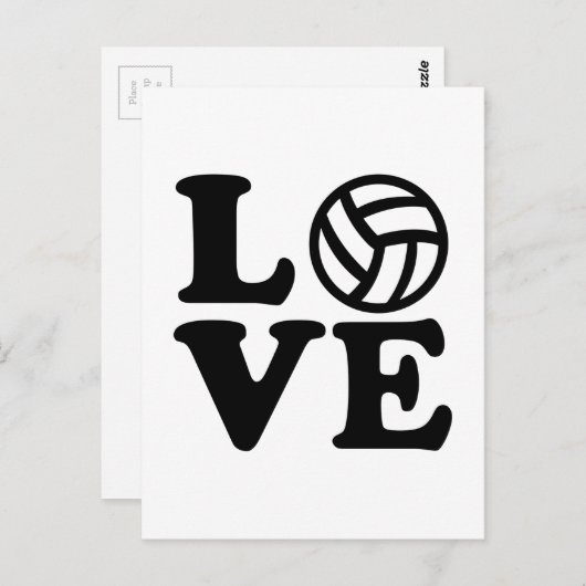 Volleyball-Liebe Postkarte (Vorne/Hinten)