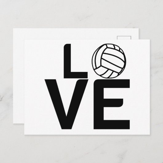 VOLLEYBALL-LIEBE POSTKARTE (Vorne/Hinten)
