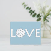 Volleyball-Liebe Postkarte (Stehend Vorderseite)