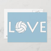 Volleyball-Liebe Postkarte (Vorne/Hinten)