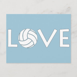 Volleyball-Liebe Postkarte