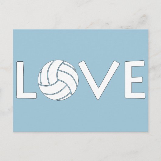Volleyball-Liebe Postkarte (Vorderseite)