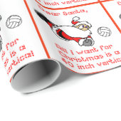 Volleyball-liebes Sankt-WeihnachtsPackpapier Geschenkpapier (Rolleneckpunkt)