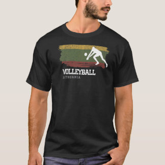 Volleyball Litauen Flag Team Indoor Beach Player T-Shirt