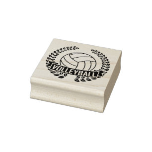 Volleyball-Logo Gummistempel