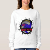 Volleyball-Logo, Volleyball-Individuelle Name Sweatshirt (Vorderseite)