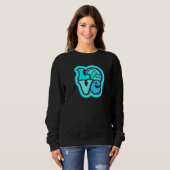 Volleyball Love Turquoise Blue for Teens & Women P Sweatshirt (Vorne ganz)