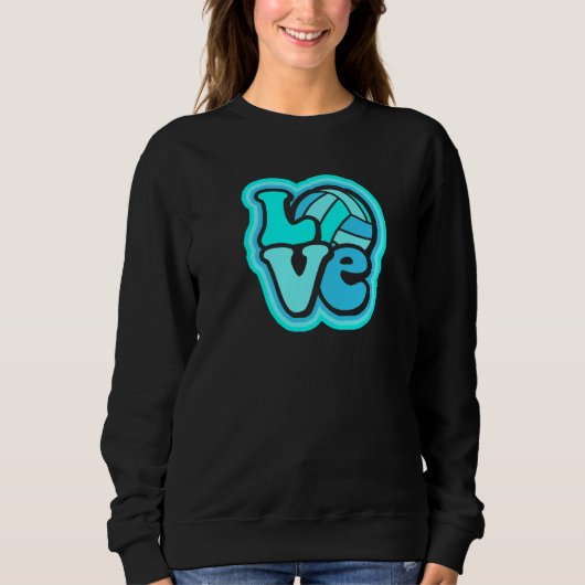 Volleyball Love Turquoise Blue for Teens & Women P Sweatshirt (Vorderseite)