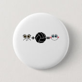 Volleyball Lover Happy Team Player Coach Button (Vorderseite)