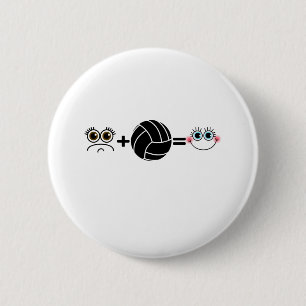 Volleyball Lover Happy Team Player Coach Button